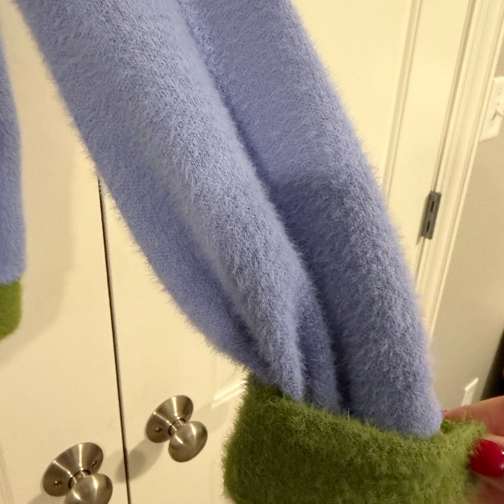 Maeve Lavender and Olive Crew Neck Sweater - Picture 3 of 5